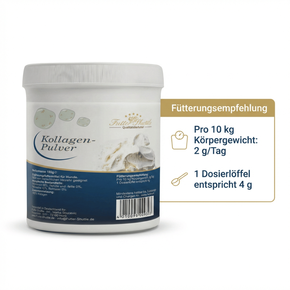 Kollagen Pulver Hund Gelenke 180g  – Premium Unterstützung für den Bewegungsapparat