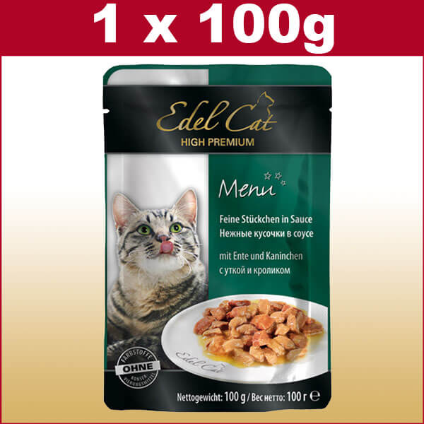 Günstiges und Gutes Katzen Nassfutter   mit Ente & Kaninchen in 