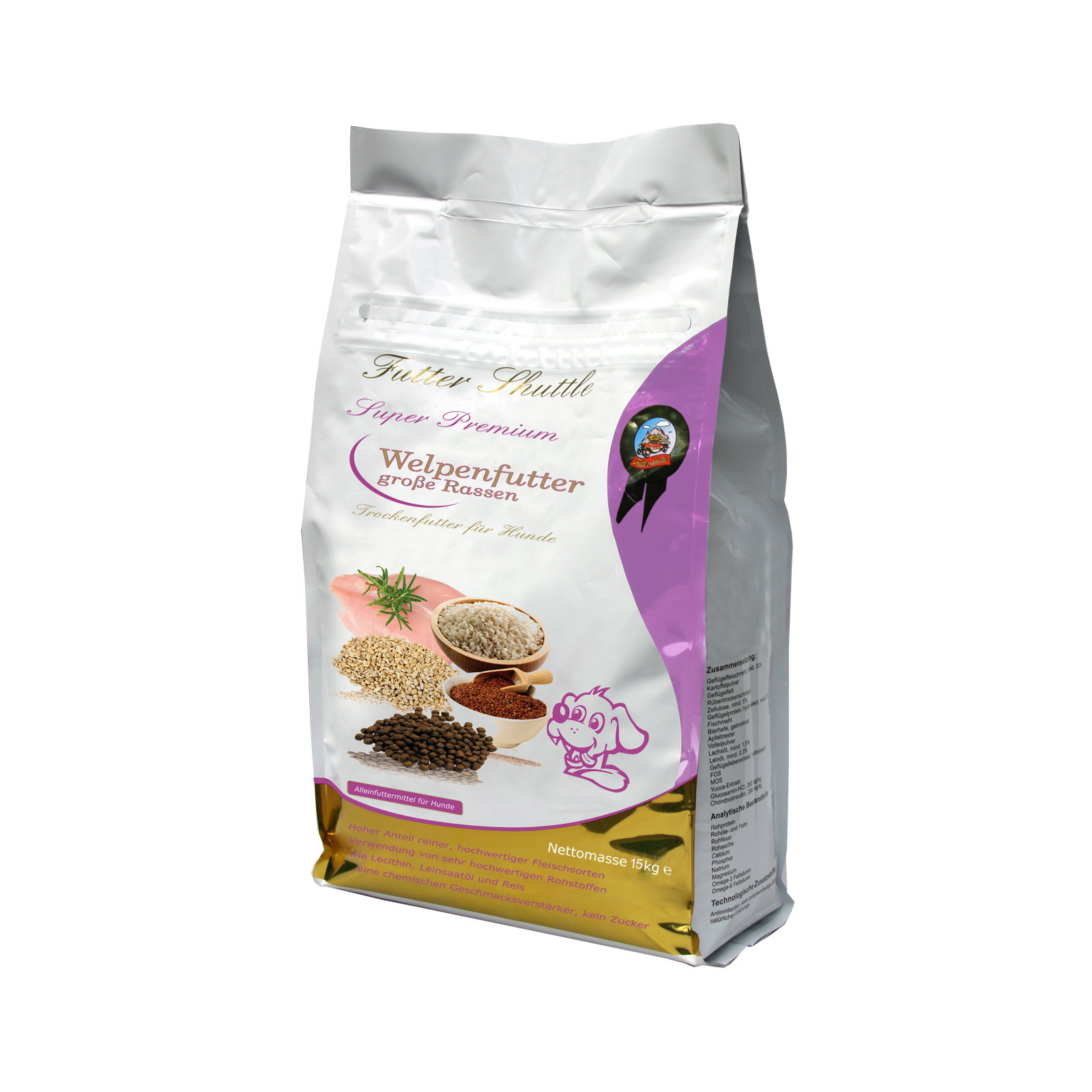 Hundefutter für Welpen großer Rassen – Premium Alleinfuttermittel für gesundes Wachstum
