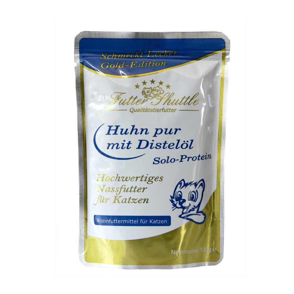 Katzen Nassfutter Gold Edition Huhn Pur – Hochwertiges Nassfutter im Frischebeutel