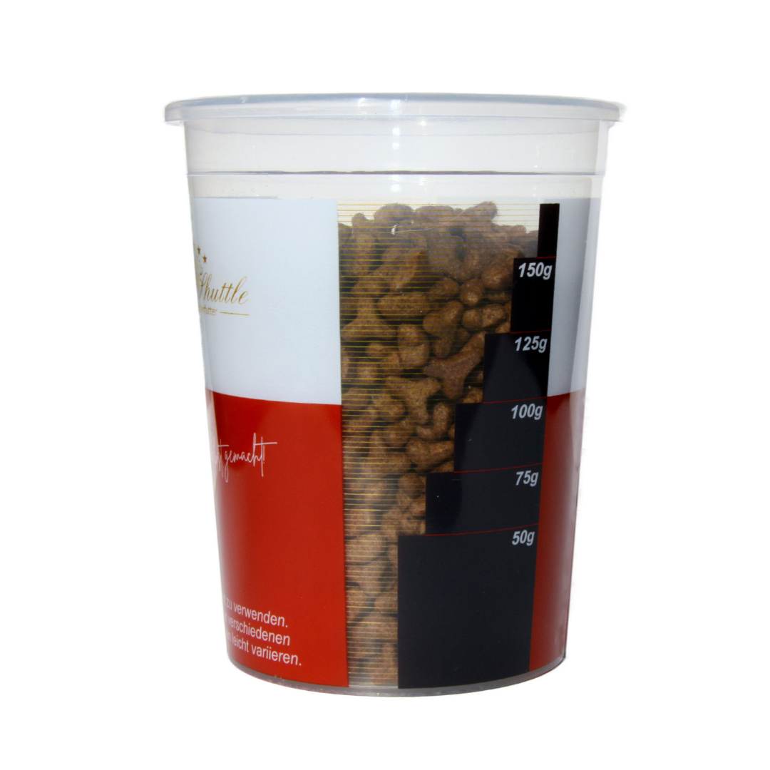 Futter Shuttle Messbecher 200g – Präzises Portionieren für Hunde- und Katzenfutter Futter Shuttle Messbecher 200g – Präzises Portionieren für Hunde- und Katzenfutter