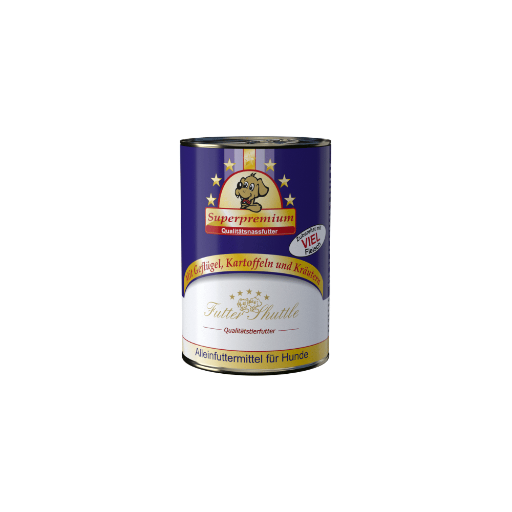 Angebot Hunde Nassfutter XL Sparpaket – Deutsches Metzger-Nassfutter Mix – 54 × 400 g Dosen