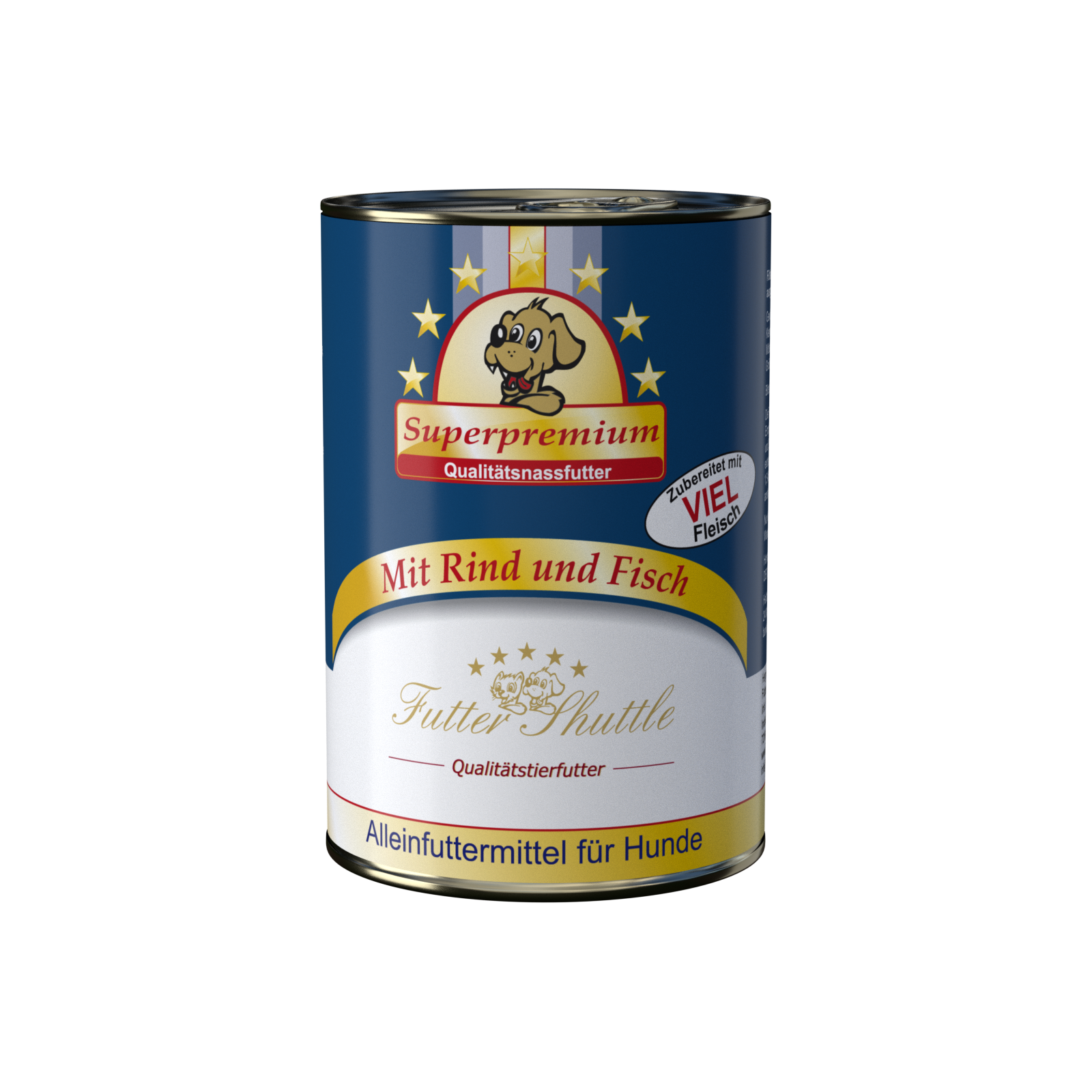 Hunde Nassfutter - Rind mit Fisch 400g oder 800g - Hochwertiges Hundefutter Nassfutter von Futter Shuttle