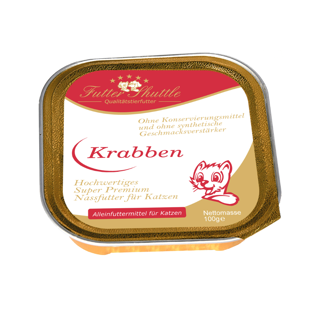 Hochwertiges Katzenfutter Nassfutter | Krabben 100g Schale. Hochwertiges Katzenfutter Nassfutter von Futter Shuttle