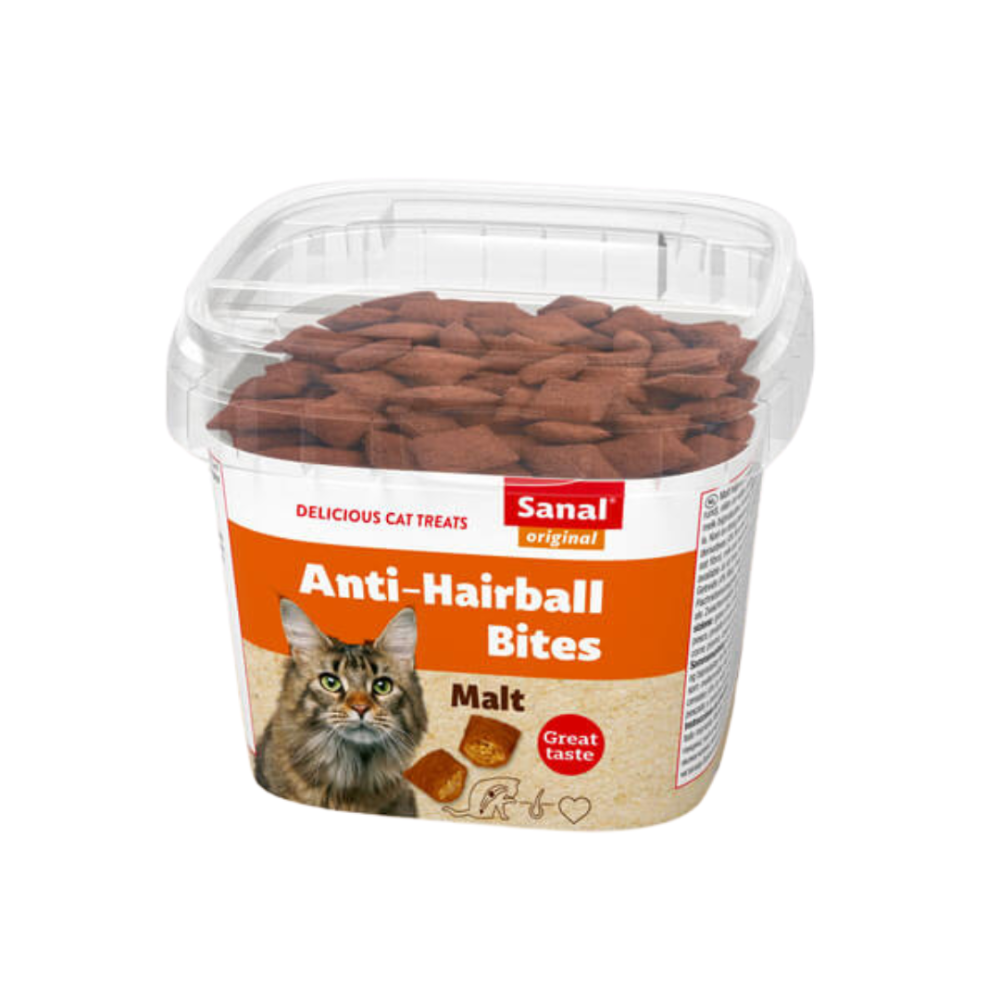 Katzen Snack | Anti Hairball Bites im praktischen 75g Becher