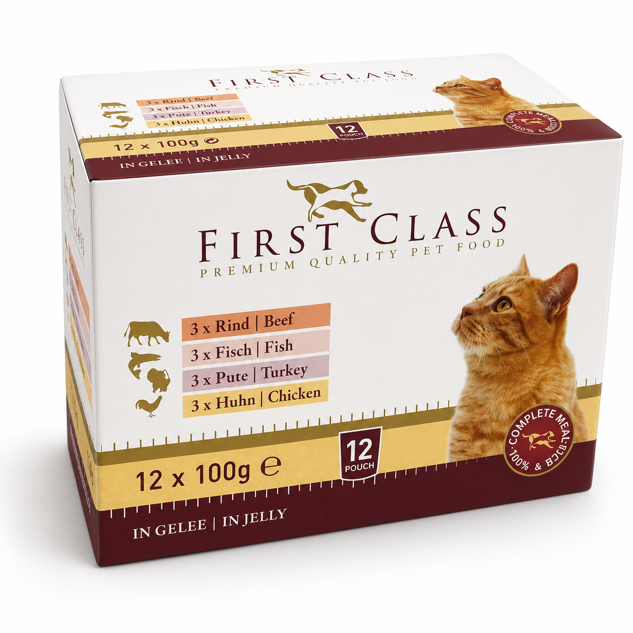 Günstiges Katzenfutter Nassfutter Multipack 12 x 100g – Praktische Frischebeutel für Katzen