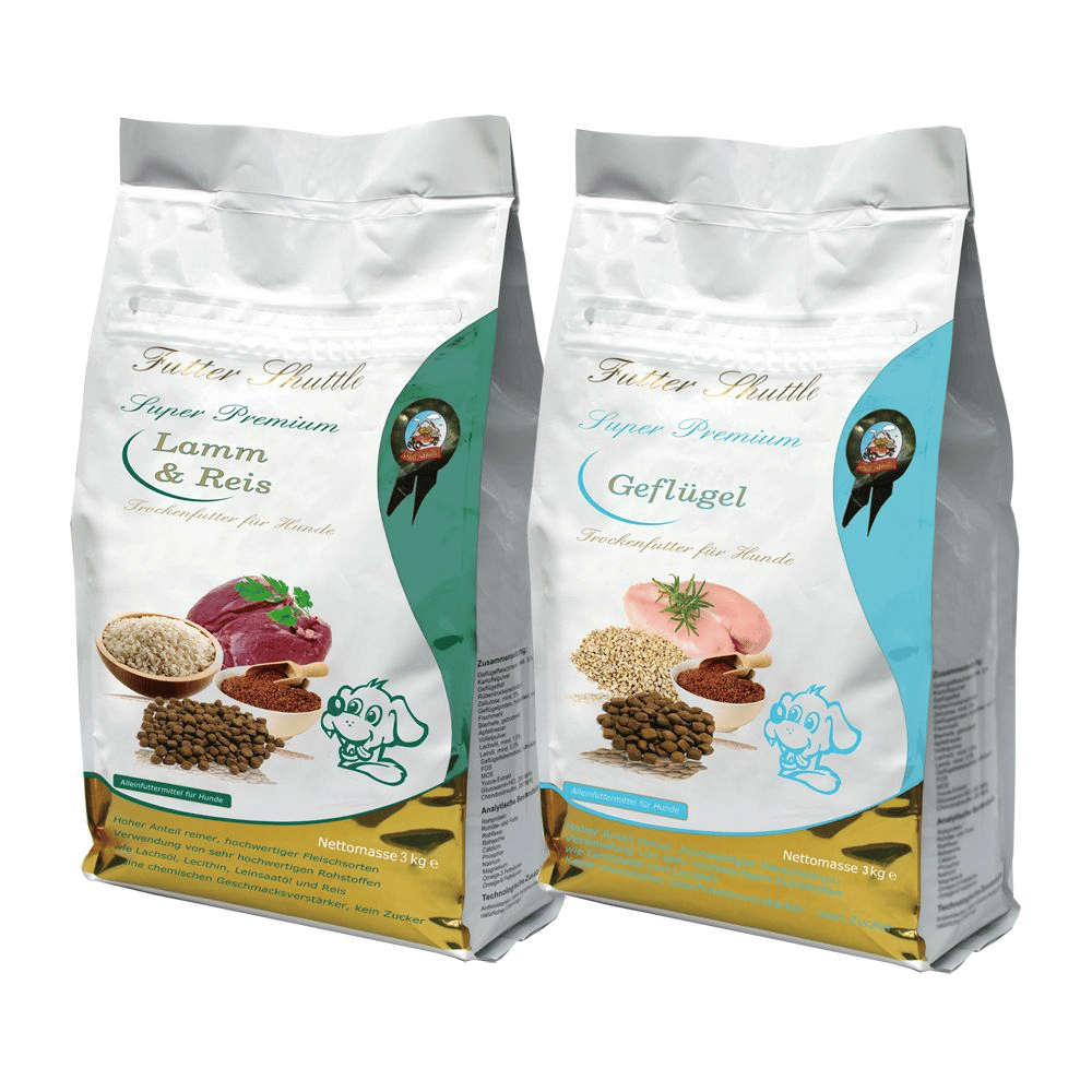 Angebot Hunde Trockenfutter Sparpaket – Super Premium Geflügel & Lamm-Reis Sensitiv – 2 × 3 kg