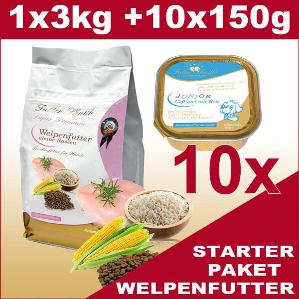 Welpenfutter Starterpaket kleine Rassen