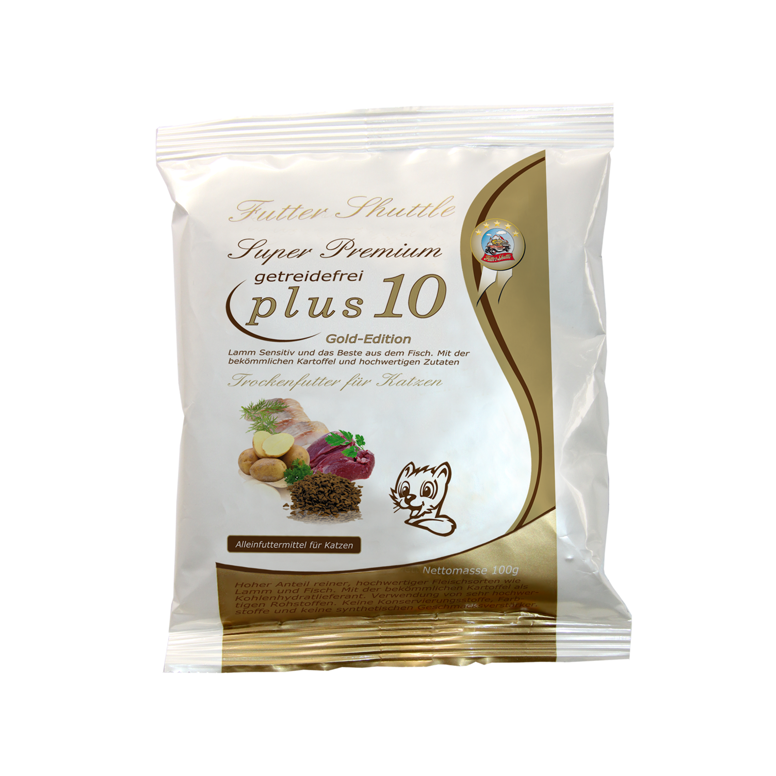 Probe Getreidefreies Katzenfutter Trockenfutter Plus 10 – Premium Katzennahrung zum Testen