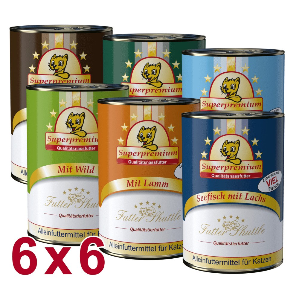Katzenfutter ohne Getreide – 36 × 400 g Nassfutter Sparpaket