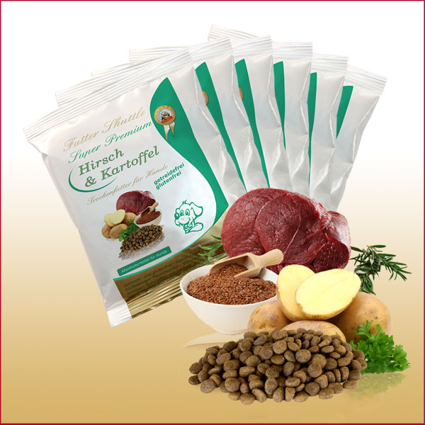 Hundefutter Probierpaket. Nassfutter und Trockenfutter  in der höchsten Güte als Probierpaket 6. Gönnen Sie Ihrem Hund diese große Auswahl welches eines der besten Hundefutter auf dem Markt ist!